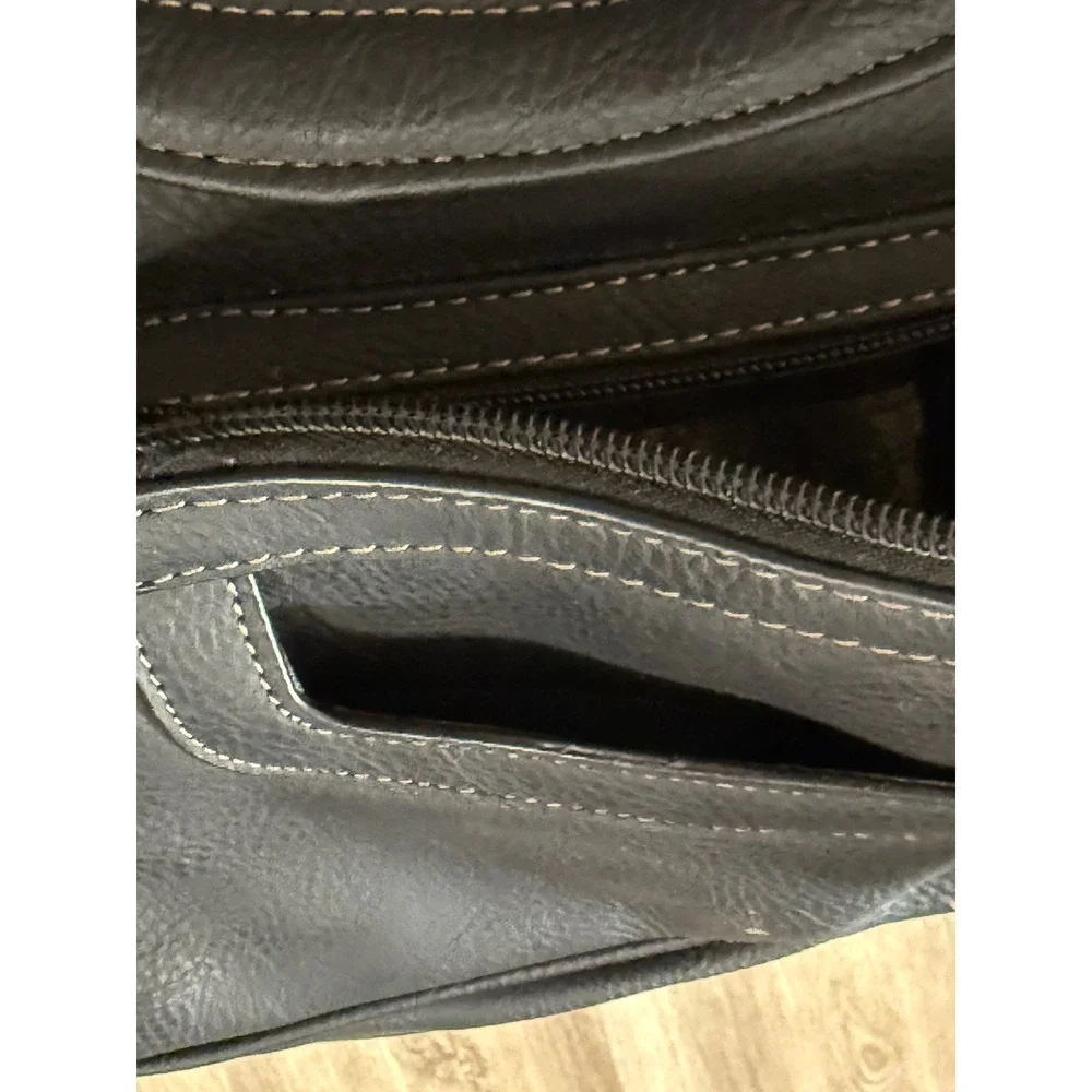 St Johns Bay‎ Black Faux Leather Convertible Backpack Purse Small